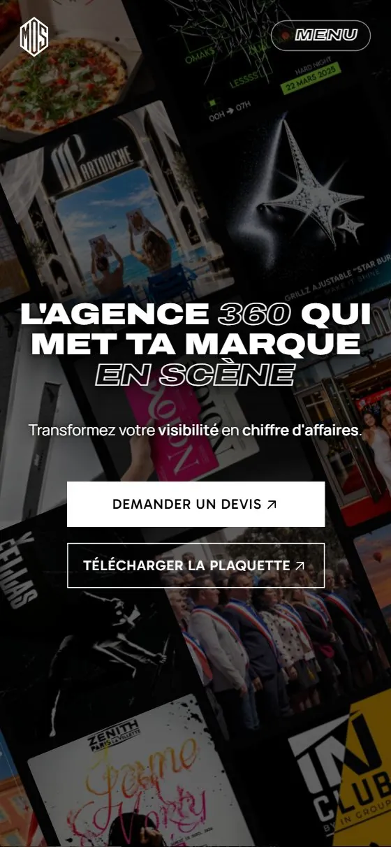 Le même site sur téléphone
